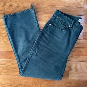 Loft Wide Leg Raw Hem Jeans, Size 30/10r